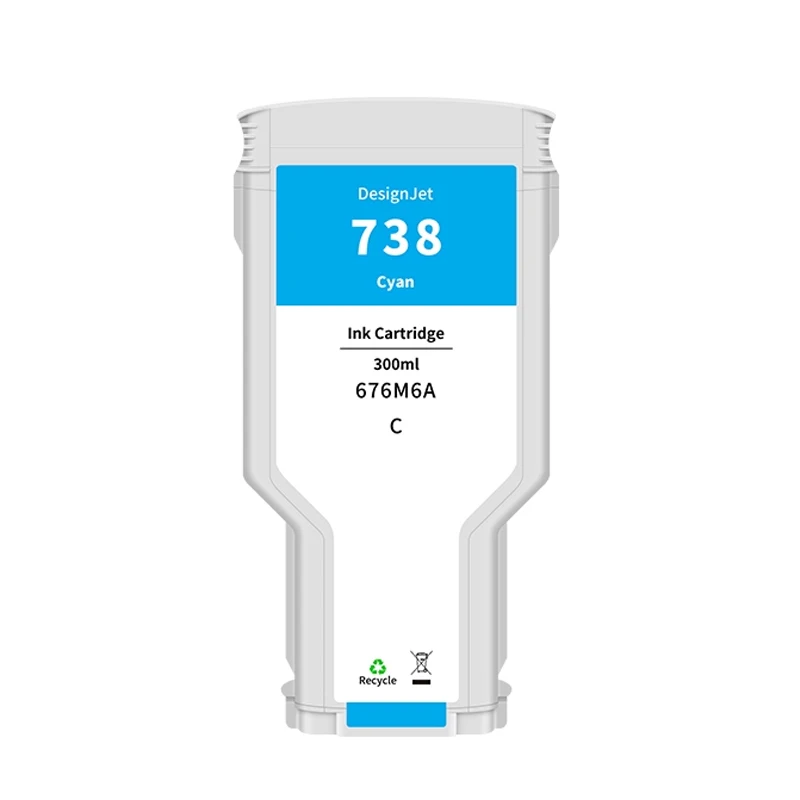 498N8A 676M6A 676M7A 676M8A tanque de tinta 300ML cartucho de tinta con tinta pigmentada para impresora HP 738 HP738 Designjet T850 T950 - imagen 3
