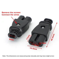 Adaptador de alimentación C8 macho a C7 hembra, tipo 8