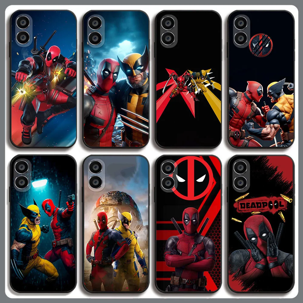 BD-23 Deadpool Hero funda negra para OPPO A80 A60 A40 A38 A57 A78 A96 A77 A17 A18 Find X3 Neo Lite Pro