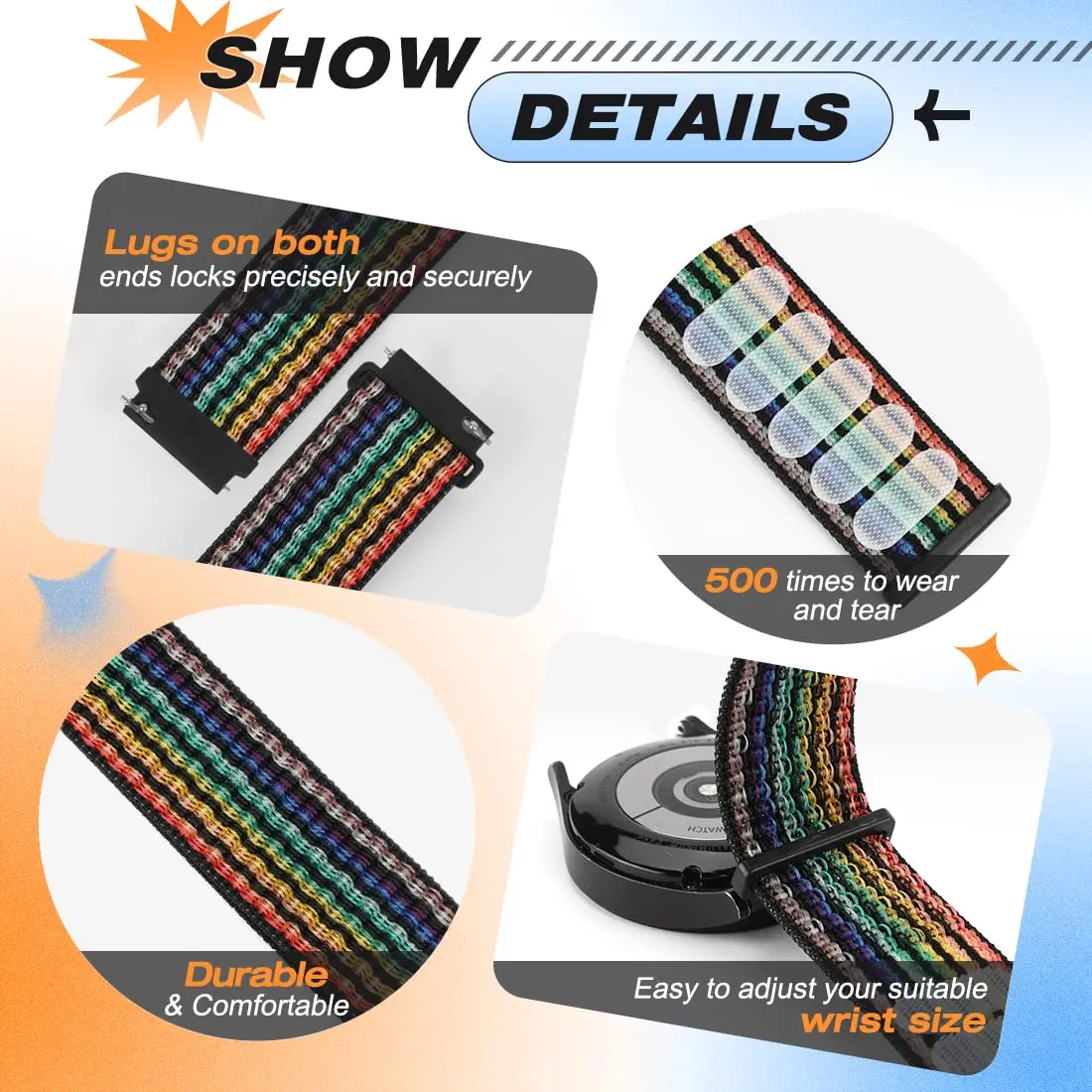 Correa para SUUNTO RACE/RACE S Smartwatch pulsera de repuesto Correa deportiva de nailon Correa de reloj para SUUNTO RACE S Band - imagen 2