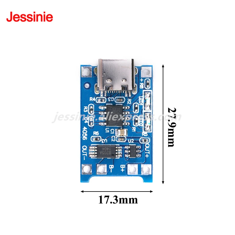 10 uds/1 ud 18650 TP4056 tipo C módulo de placa de cargador de batería de litio interfaz USB protección de carga funciones duales 1A - imagen 2