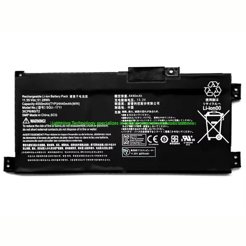 2025 Año Original SQU-1711 11,55 V 4440mAh batería de portátil para Thunderobot 911 Air 911S 911M G7000M G8000M 911ME G7000M - imagen 3