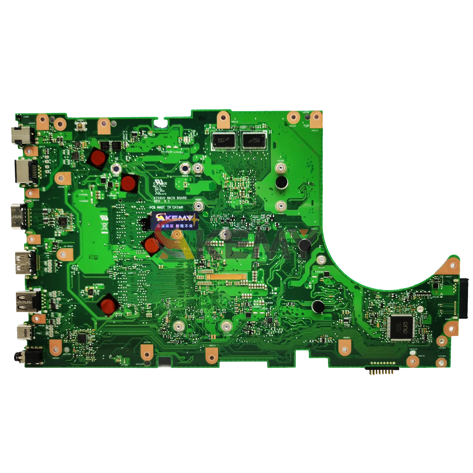 Placa base para ordenador portátil X756UV para ASUS X756UQ X756UJ X756UR A756U X756U X756UAK X756UXM X756UV X756UQK con CPU I3 I5 I7 - imagen 2