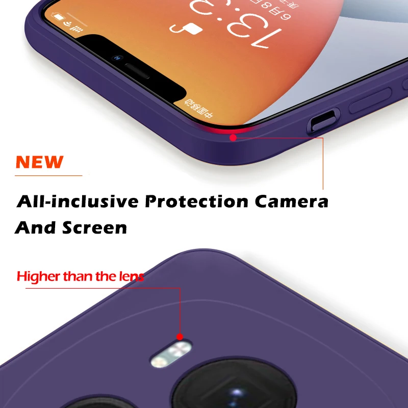 Funda de silicona líquida cuadrada de lujo para Honor, Magic6 Pro, Magic 6 Pro, 6Pro, Magic6Pro, 5G, cubierta trasera de Color caramelo suave carcasa - imagen 3