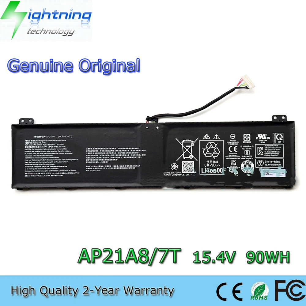 AP21A7T AP21A8T AP21A5T 15,4 V 90Wh batería del ordenador portátil para Acer Nitro 5 AN517-55 Helios 300
