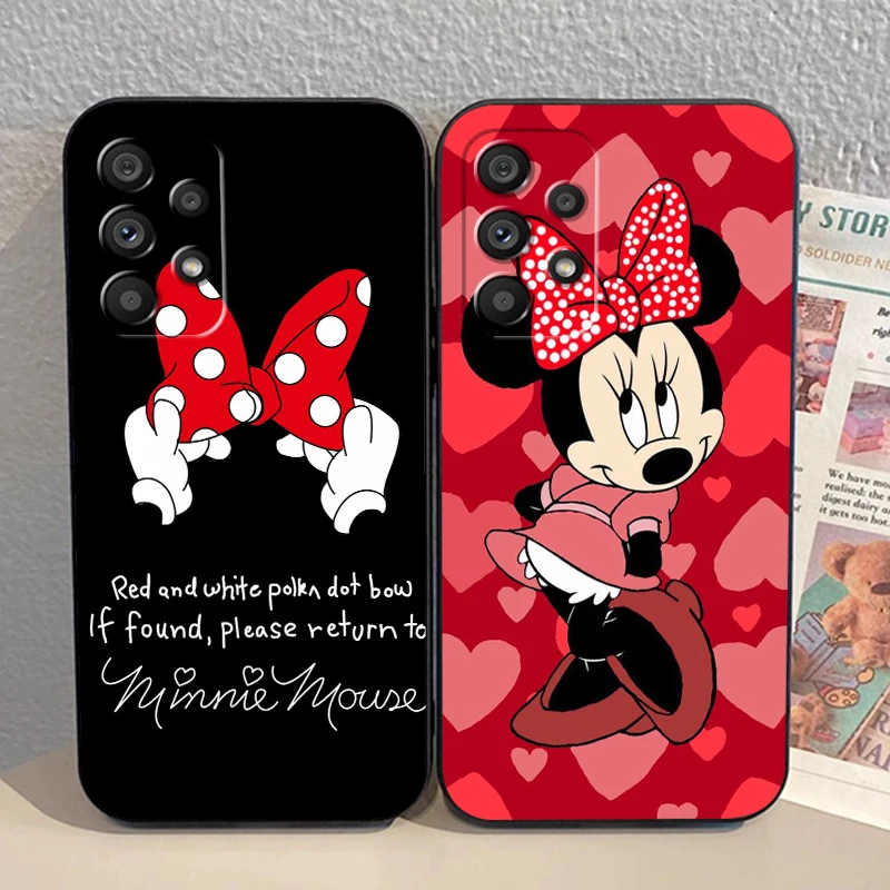 Disney Fashion Minnie Luxury para Samsung, A53, A52, A33, A32, A51, A71, A21S, A13, A73, A55, A22, A23, A35, A72, A54, A12, 5G, TPU negro - imagen 2