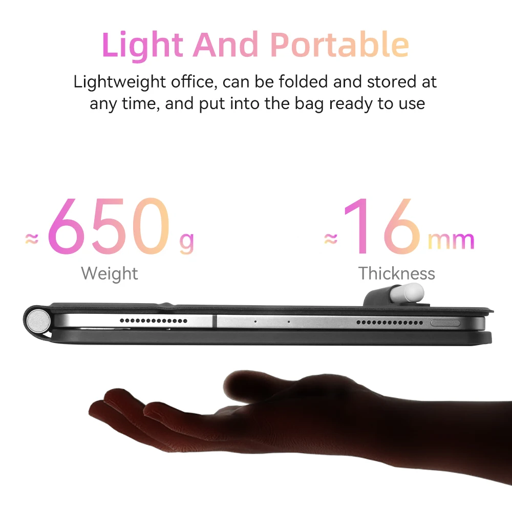 HANSONG teclado mágico para iPad ipad funda de 10. a generación para iPad Air 6 2024 11 pulgadas M2 para Pro 11 Air 4 Air 5 10,9 pulgadas funda inteligente - imagen 3