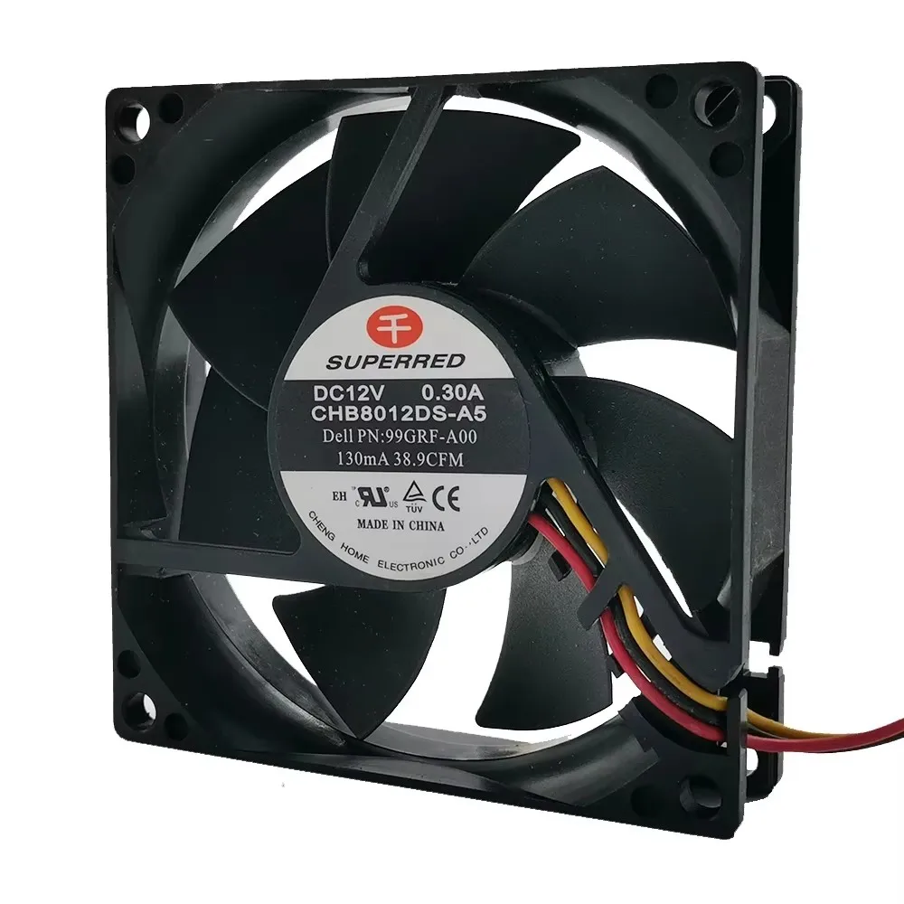 Nuevo para CHB8012DS-A5 8020 ventilador de aceite DC12V 0.30a fuente de alimentación chasis ventilador de refrigeración 8CM 80*80*20MM - imagen 2