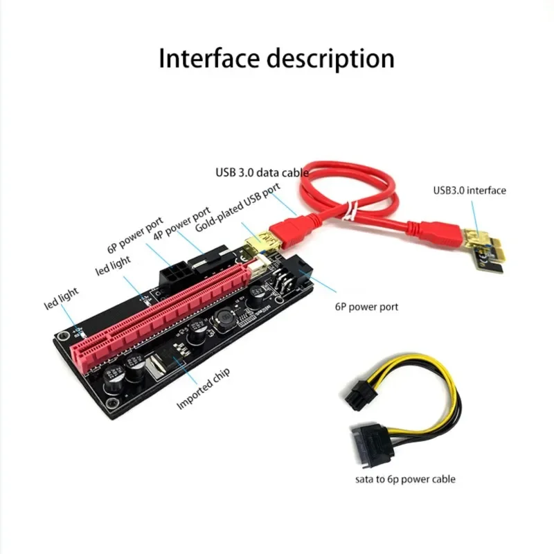 Tarjeta gráfica externa para ordenador portátil PCIe a PCI Express 16x expansor GDC BTC Antminer Miner Mini PCIe a PCI-E ranura tarjeta de minería - imagen 3