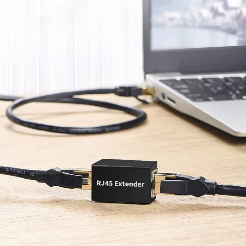 1 Uds. Adaptador de expansión de puerto Ethernet RJ45, divisor de Cable de red, conector adaptador de enchufe extensor, divisor de red 1 a 2 - imagen 5