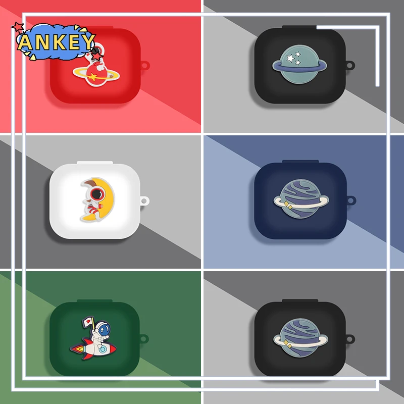 Para OPPO Enco X3i funda protectora astronauta anticaída silicona suave auriculares inalámbricos Bluetooth transporte - imagen 2