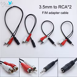 YuXi Adaptador Jack 3.5mm RCA Hembra Macho