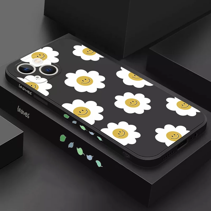 Funda de silicona cuadrada con flores y mariposas Retro para Samsung Galaxy A14 A34 A54 A13 A33 A53 A32 A52 S23 Ultra S22 Plus S21 FE - imagen 3