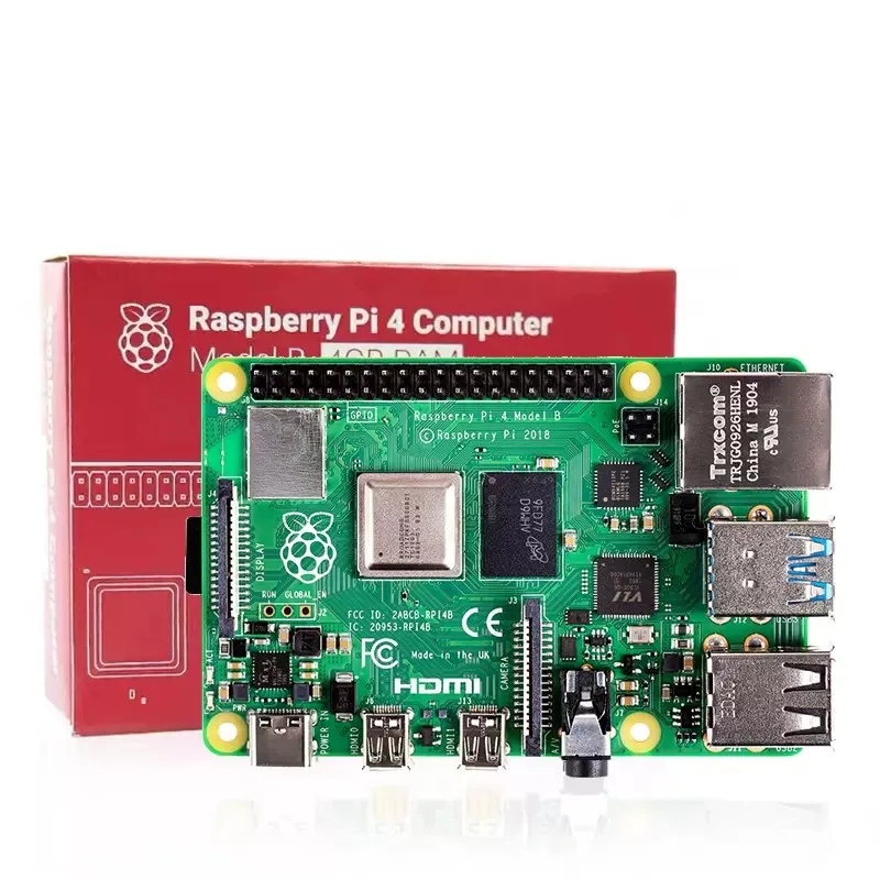 Raspberry Pi 4B Original de 4. a generación tipo B, hecho en Reino Unido, 1GB, 2GB, 4GB, 8GB, Raspberry Pi 4B, placa de desarrollo, Kit WiFi
