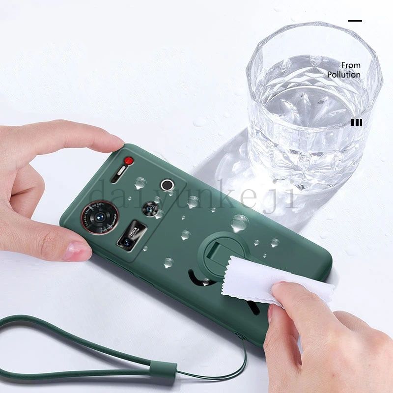 Funda de teléfono para ZTE Nubia Z70 Ultra Z70SUltra Z60Ultra, funda suave de silicona a prueba de golpes con soporte, Protector de pantalla - imagen 3