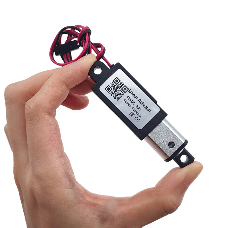 Micro actuador lineal DC 12V Motor 10/15/20/25mm carrera Mini varilla de empuje eléctrica Putter para controles remotos automatización del hogar - imagen 5