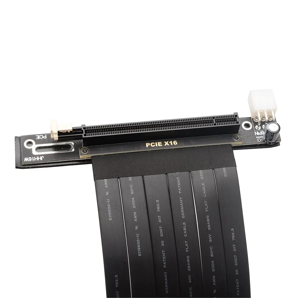 Ángulo recto 3,0 PCI-E 3,0 16X GEN3 Cable extensor de tarjeta gráfica Universal 16X tarjeta de vídeo chasis ATX Vertical servidor RTX3060 X99 - imagen 5