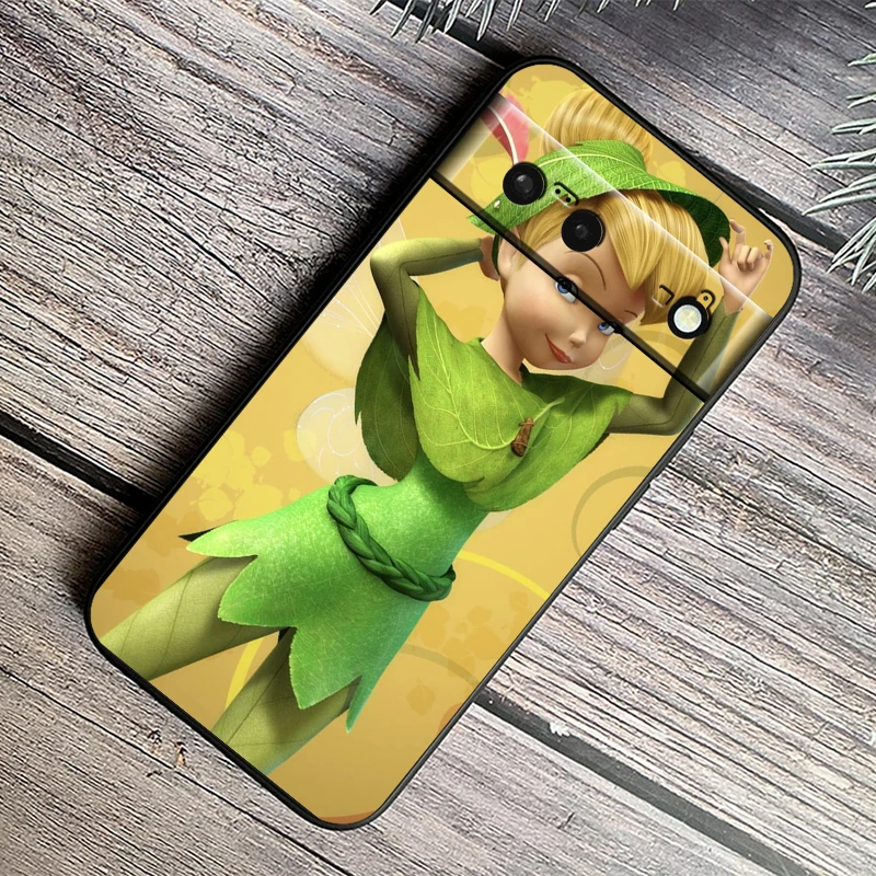 Funda de teléfono blanda de silicona negra a prueba de golpes, carcasa Tinker Bell, diseño de Disney para Google Pixel 9, 8, 7A, 7, 6A, 6, 5A, 5, 4, 4A, XL, 5G - imagen 3