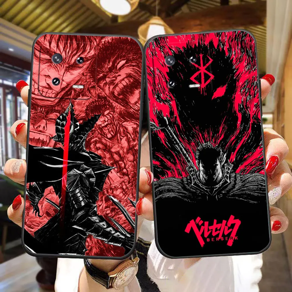 Funda de teléfono con foto personalizada de Anime b-bererk g-guts Manga para Xiaomi 11 11T 12 12T 13 14T 15 POCO F5 F6 F7 X3 X5 M4 M5 M6 M7
