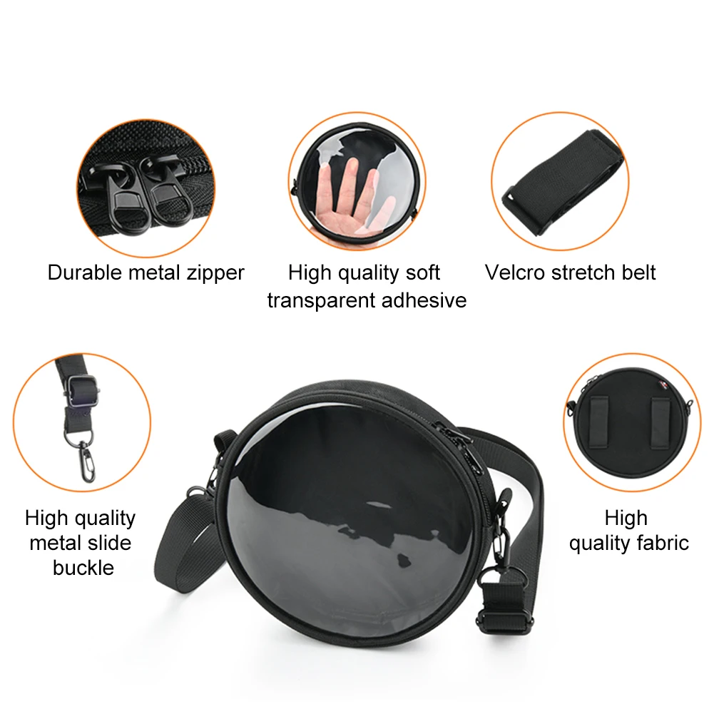 Estuche portátil para reproductor de CD con correa ajustable, bolsa de almacenamiento para reproductor de CD con ventana transparente para coche, hogar y viaje - imagen 5