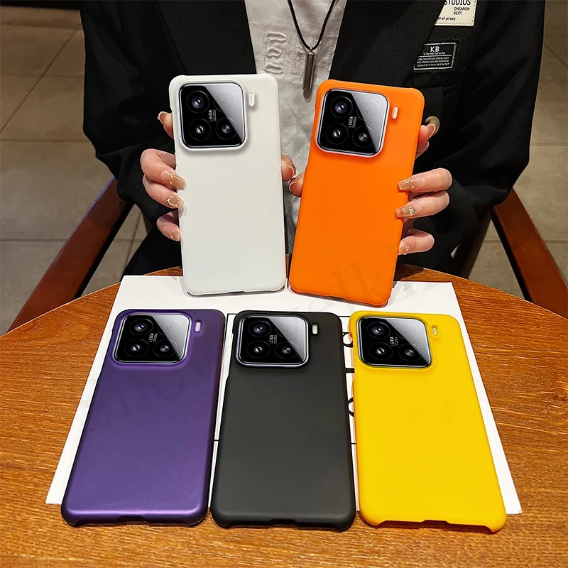 Funda de plástico duro mate de goma de lujo para Xiaomi 15 14 13 13T 12 12T Ultra Pro, funda trasera para teléfono con PC antihuellas - imagen 2