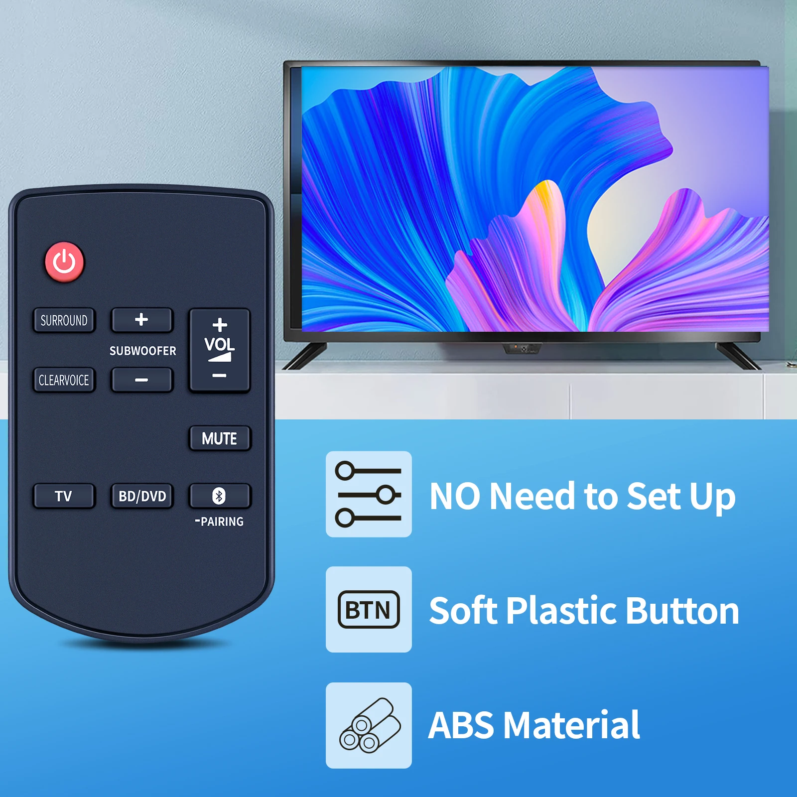 Mando a distancia N2QAYC000103 para Panasonic, barra de sonido, SC-HTB18, SC-HTB18-GN - imagen 3