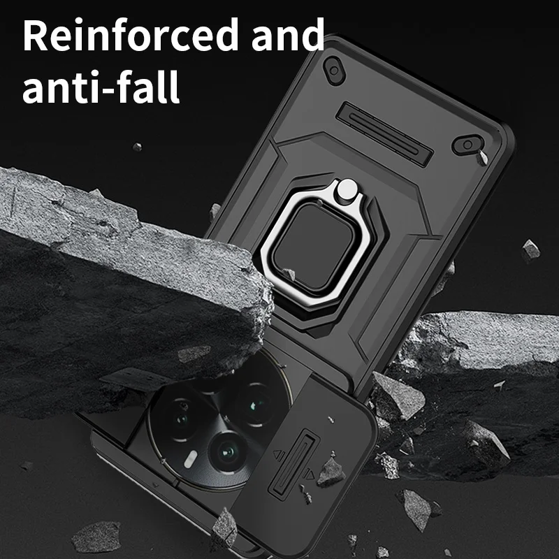 Funda armadura a prueba de golpes para Realme 13 12 Pro Plus 12 Pro + cubierta protectora anillo soporte magnético Coque Fundas Capa - imagen 5