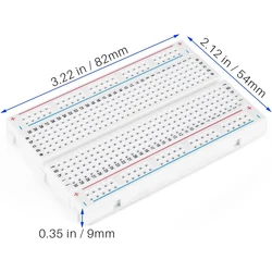 Kit de placa de pruebas de 400 puntos, placas de pruebas sin soldadura para proyecto Arduino, placa de pan pequeña, circuitos electrónicos, placa prototipo PCB