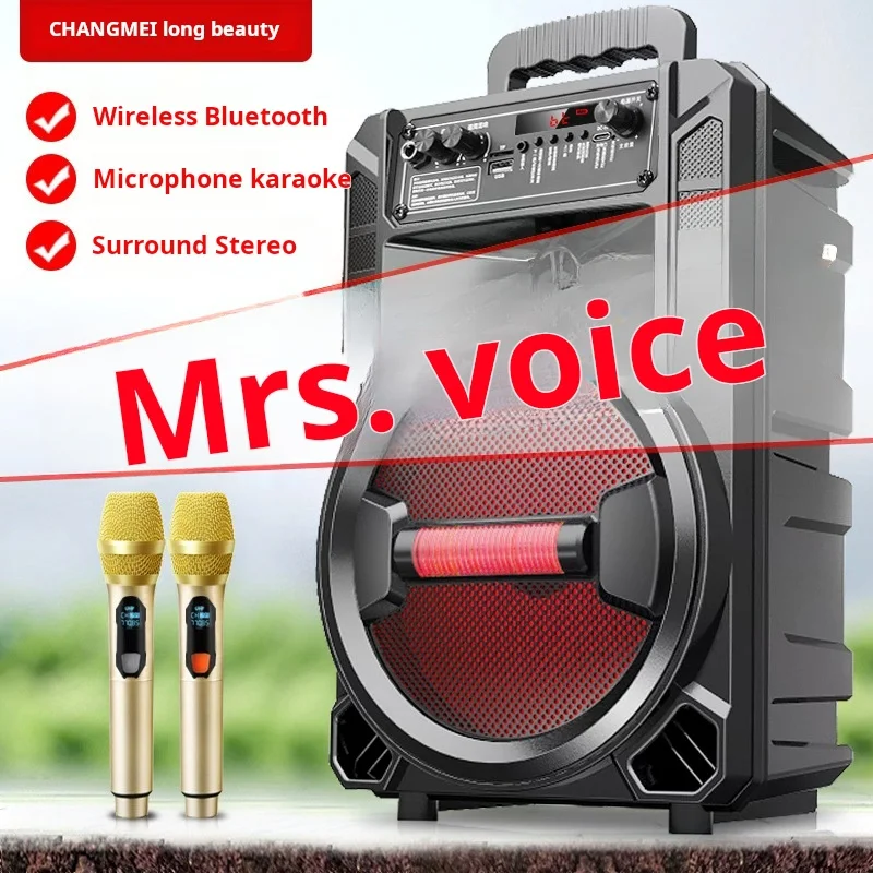 Altavoz Bluetooth de 300W, Subwoofer de 6,5 pulgadas, altavoz de Karaoke, Pilar para exteriores, altavoz de baile cuadrado multifuncional móvil, TF, AUX, USB - imagen 5