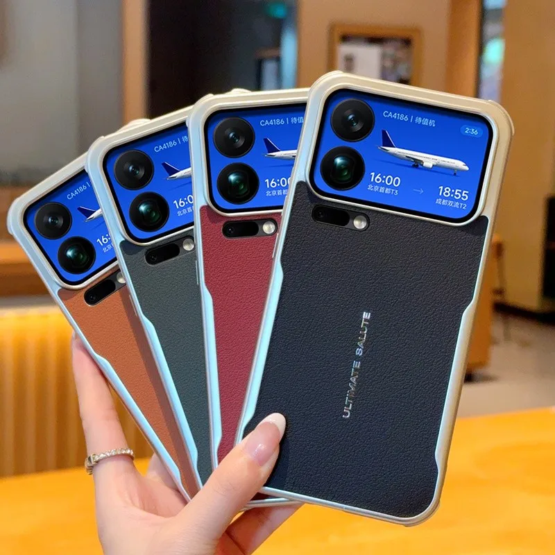 Para Xiaomi 17 Pro Max, 17 Pro funda magnética ELVEV alta calidad moda PU cuero duro PC cubierta de teléfono con succión