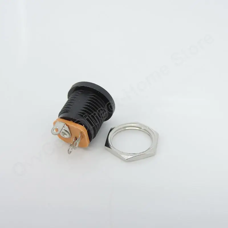 DC-022 5,5x2,1mm 5,5x2,5mm 5,5*2,1mm conector de alimentación CC montaje en Panel DC022 enchufe 5,5-2,5 negro N6 - imagen 2