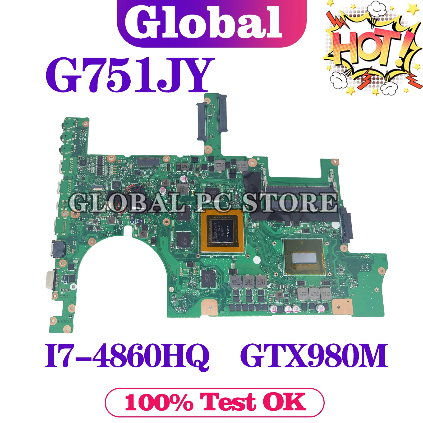 Placa base G751JY G751JT G751JL G751J G751 para placa base de ordenador portátil ASUS i7 CPU GTX965M-V2G GTX970M-V3G GTX980M-V4G - imagen 5