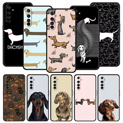 Funda de teléfono con diseño de perro salchicha, carcasa suave para Realme, 12, 11, 10, 9, 8, 5G, 7, 6, GT5, GT3, GT2 Pro Plus, C21, C11, C25, C35, GT Neo 2, 3, 3T, 5