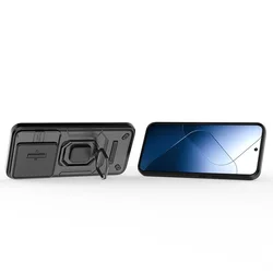 Funda Xiaomi 14 con anillo deslizante y soporte antigolpes