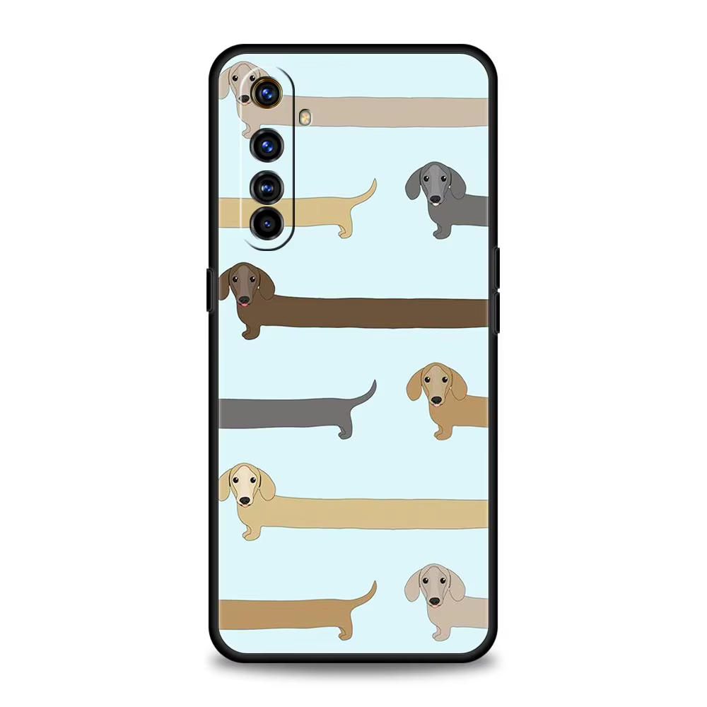 Funda de teléfono con diseño de perro salchicha, carcasa suave para Realme, 12, 11, 10, 9, 8, 5G, 7, 6, GT5, GT3, GT2 Pro Plus, C21, C11, C25, C35, GT Neo 2, 3, 3T, 5 - imagen 4