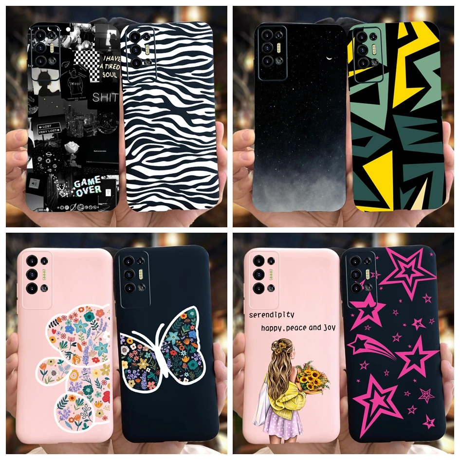 Para Tecno Pova 2 funda LE7 LE7n Linda funda esmerilada pintada de dibujos animados de moda para Tecno Pova 2 3 4 funda de teléfono Pova2 Pova3 funda suave