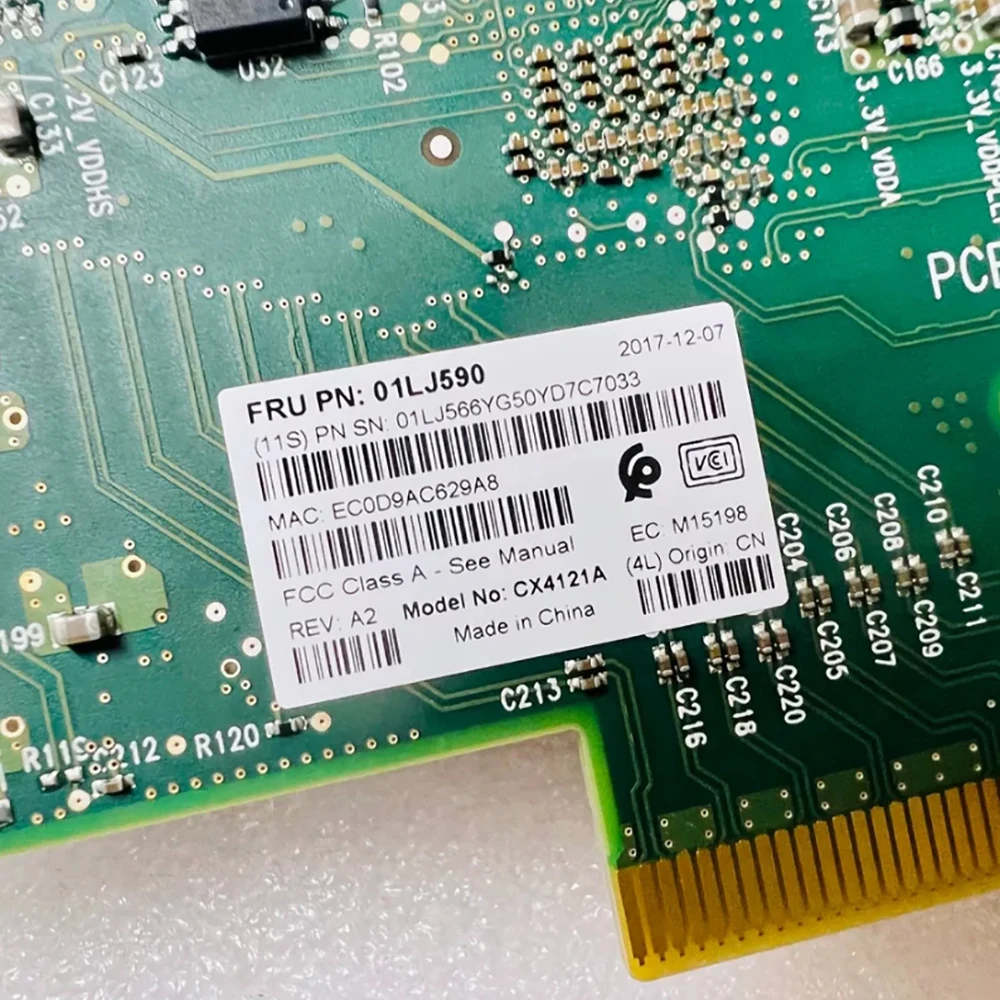 Tarjeta MCX4121A-ACAT 25G ConnectX-4L 01LJ590 CX4121A - imagen 3