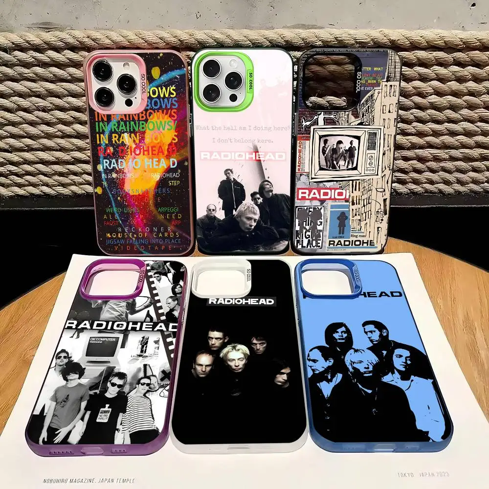Funda de teléfono Radiohead con diseño de moda para iPhone 17 16 15 14 13 12 11 Pro MAX mate a prueba de golpes trasera anticaída cubierta mate