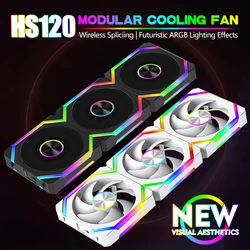 JUMPEAK HS120 Halo – Ventiladores ARGB para PC Modular