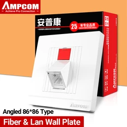 AMPCOM Placa Fibra Óptica Dúplex Keystone – FTTH