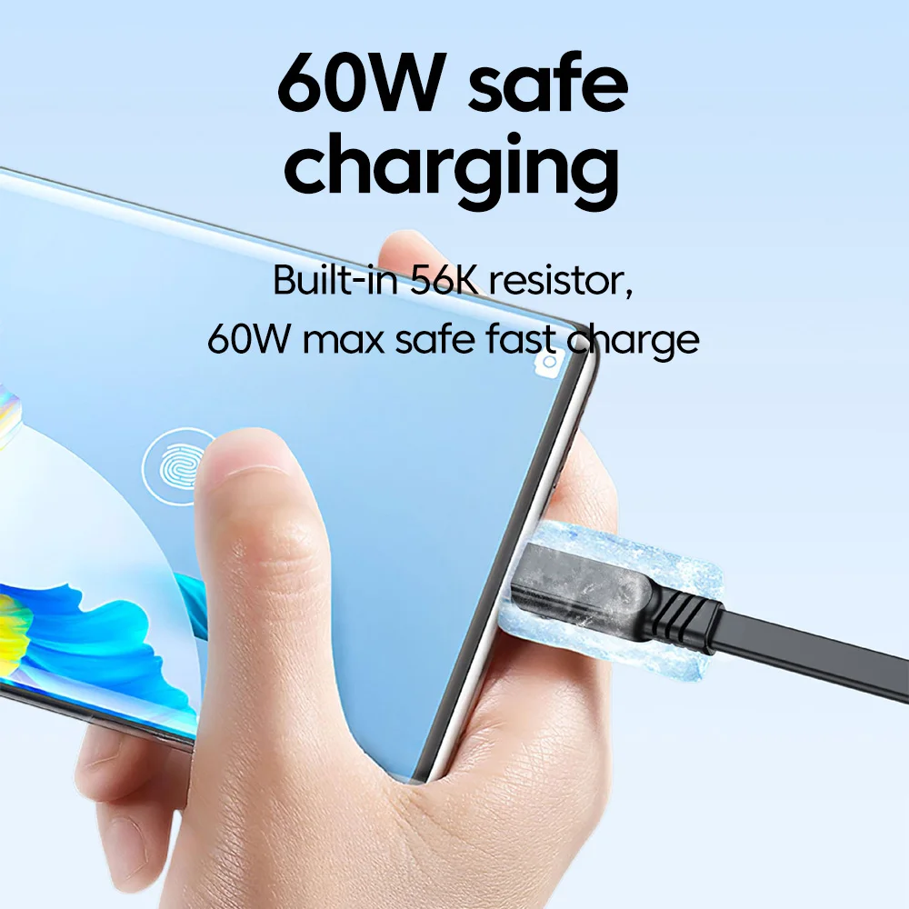 Cable USB3.2 a tipo C de 60W, Cable corto de carga rápida para banco de energía, Huawei, Xiaomi, Cable USB C a USB C para iPhone 15 16 Samsung - imagen 3
