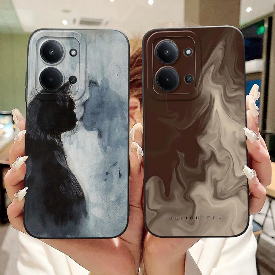 Hermosa funda de teléfono Floral para Xiaomi Poco C85 4G, fundas de silicona suave a prueba de golpes para PocoC85 C 85 4G, parachoques - imagen 3