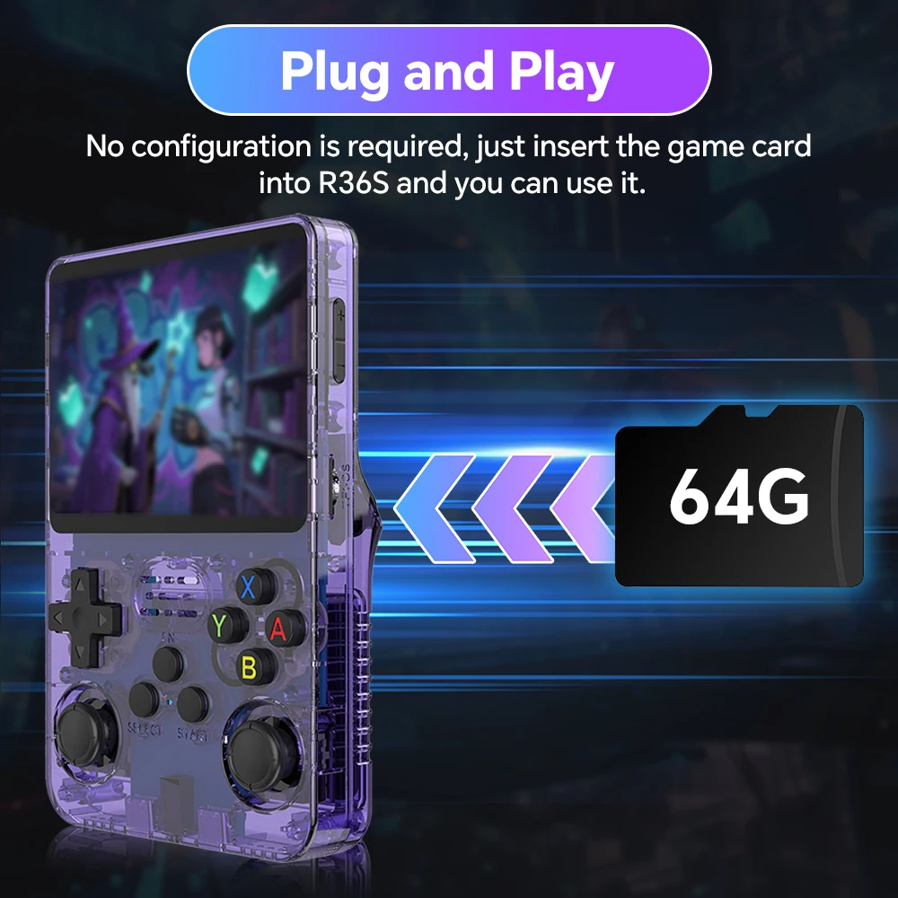 Tarjeta de juego para R36S con más de 18000 juegos Retro, tarjeta de juego de 64G para PSP/PS1/GB/GBA/GBC/MD/SFC/CPS1/CPS2 EmuELEC4.7, tarjeta de juego Plug & Play - imagen 3