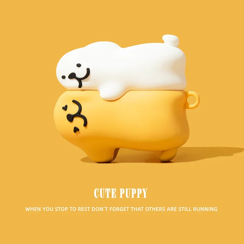 Funda de silicona para auriculares con dibujos de perros 3D para Apple AirPods 1, 2, 3, bonita funda para caja de auriculares con animales para Air Pods Pro 2