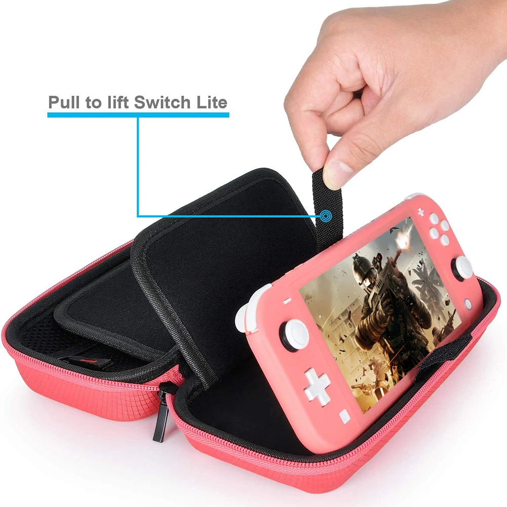 Bolsa de almacenamiento para consola Nintendo Switch Lite, carcasa protectora, Funda dura, bolsa de transporte - imagen 3