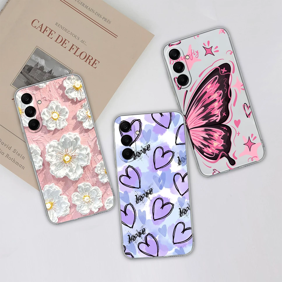 Para Samsung Galaxy M17 F17 5G funda de teléfono encantadora funda de silicona transparente de TPU suave de dibujos animados para Samsung M 17 F 17 parachoques ligero - imagen 2