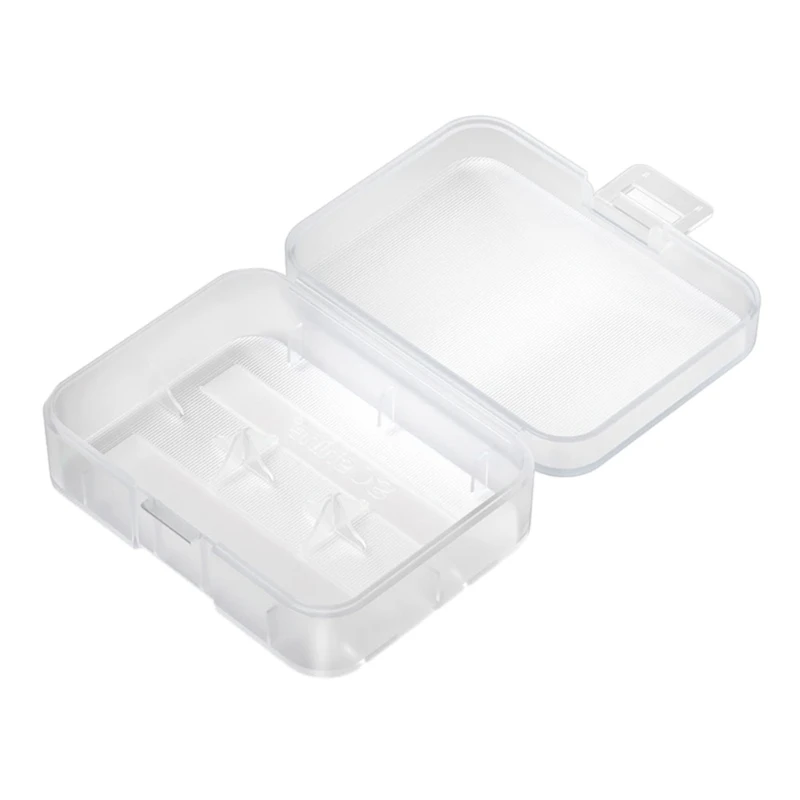 Caja de almacenamiento de plástico transparente, contenedor protector para baterías 2x18650, 3x16340, 18650, 16340