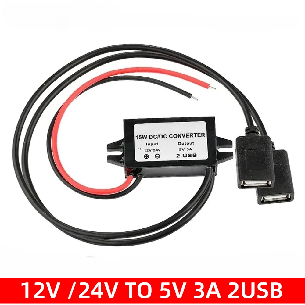 8-32V 12V24V a 5V 3A 15W tipo C USB DC convertidor reductor regulador de fuente de alimentación cargador de coche para carga de teléfono móvil - imagen 4