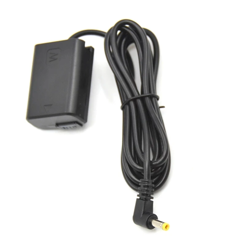 AC-PW20 acoplador CC NP-FW50 NPFW50 batería simulada 4,0*1,7mm macho para Sony A6000 A6300 A6500 A7000 a7 a7R NEX5 SLT A65 A77 ZV-E10 - imagen 3