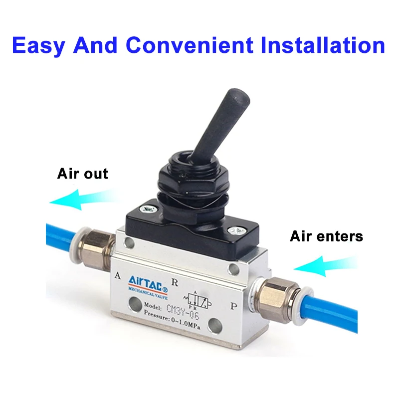 Airtac CM3Y-05 CM3Y06 CM3Y08 Válvula de control Typer de palanca de 3/2 vías - imagen 5